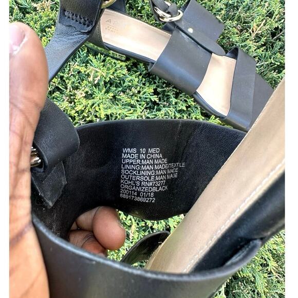 Apt. 9 Organized Women's Gladiator Sandals Size 10 Black - Picture 10 of 14